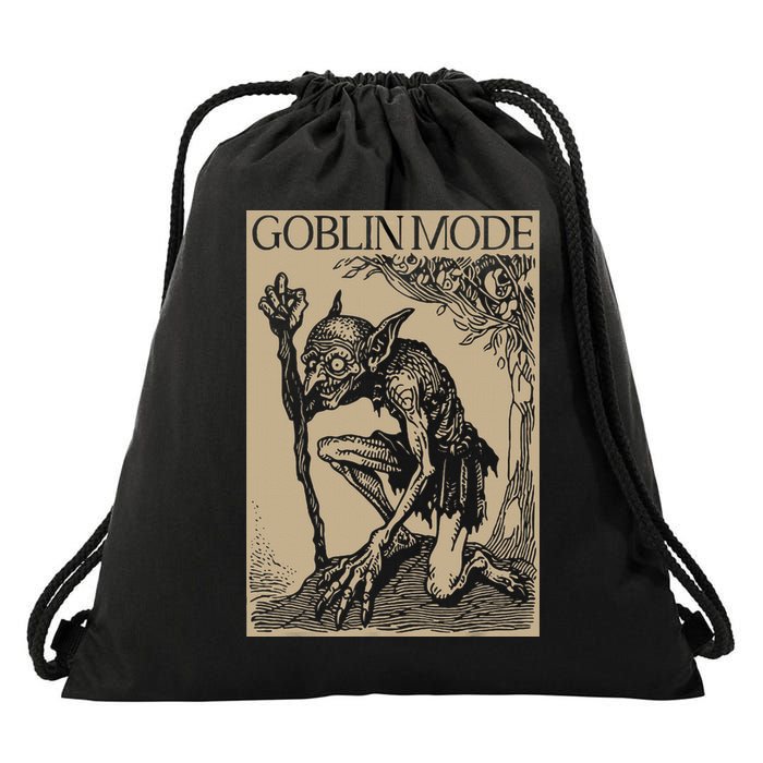 Goblin Mode Goblincore Fairycore Medieval Grunge Aesthetic Drawstring Bag