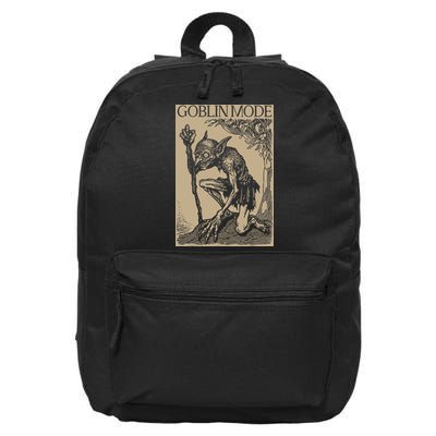 Goblin Mode Goblincore Fairycore Medieval Grunge Aesthetic 16 in Basic Backpack