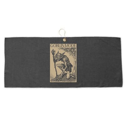 Goblin Mode Goblincore Fairycore Medieval Grunge Aesthetic Large Microfiber Waffle Golf Towel