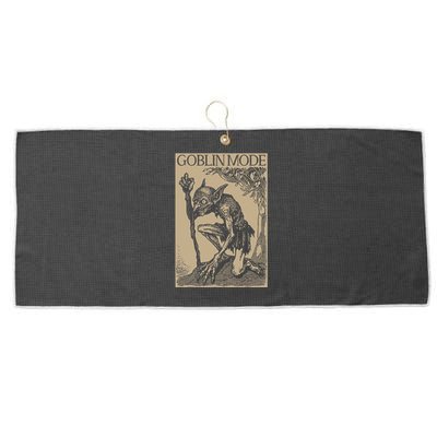 Goblin Mode Goblincore Fairycore Medieval Grunge Aesthetic Large Microfiber Waffle Golf Towel