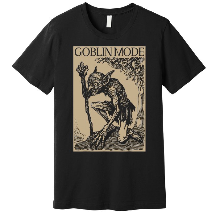 Goblin Mode Goblincore Fairycore Medieval Grunge Aesthetic Premium T-Shirt