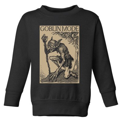 Goblin Mode Goblincore Fairycore Medieval Grunge Aesthetic Toddler Sweatshirt