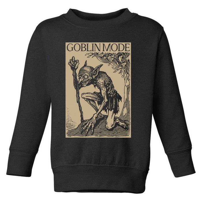 Goblin Mode Goblincore Fairycore Medieval Grunge Aesthetic Toddler Sweatshirt
