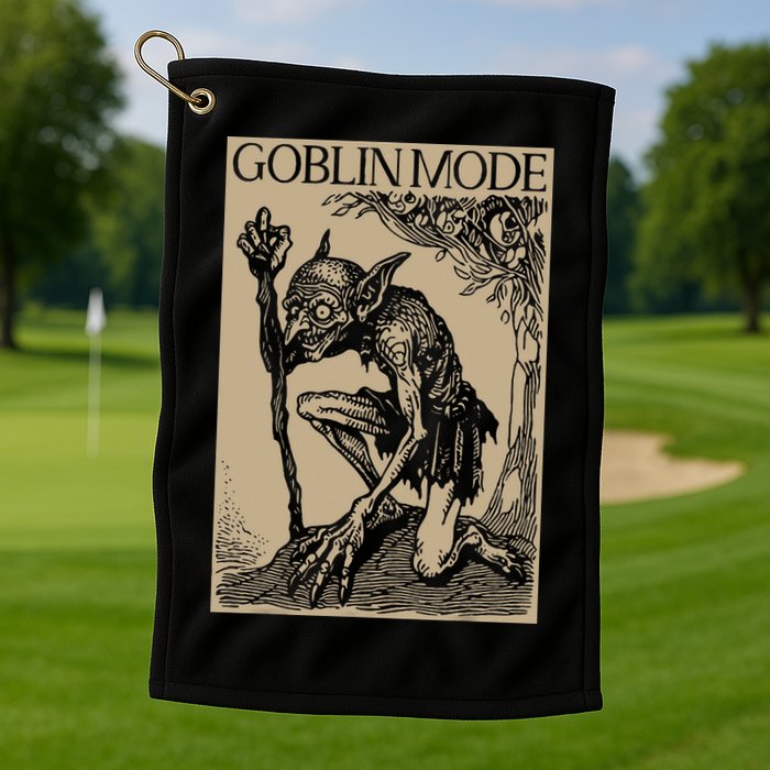 Goblin Mode Goblincore Fairycore Medieval Grunge Aesthetic Golf Towel