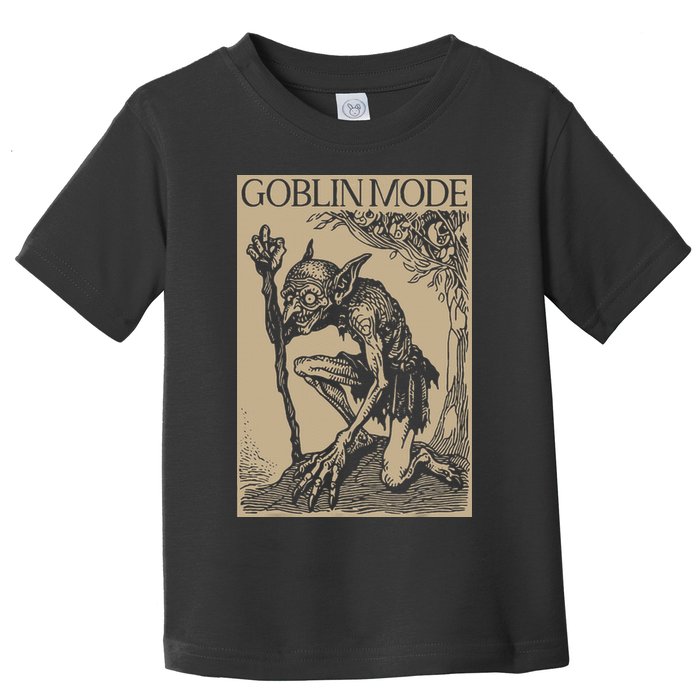 Goblin Mode Goblincore Fairycore Medieval Grunge Aesthetic Toddler T-Shirt