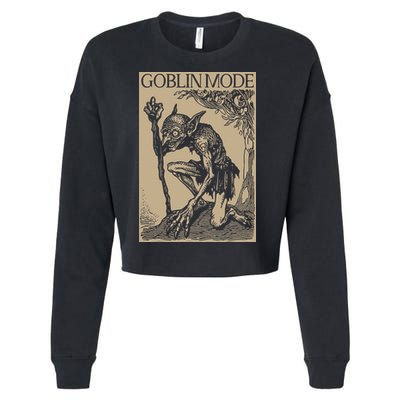 Goblin Mode Goblincore Fairycore Medieval Grunge Aesthetic Cropped Pullover Crew