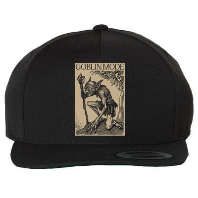 Goblin Mode Goblincore Fairycore Medieval Grunge Aesthetic Wool Snapback Cap