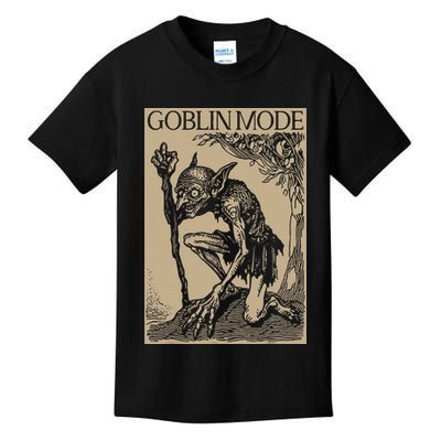 Goblin Mode Goblincore Fairycore Medieval Grunge Aesthetic Kids T-Shirt
