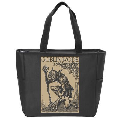 Goblin Mode Goblincore Fairycore Medieval Grunge Aesthetic Zip Tote Bag