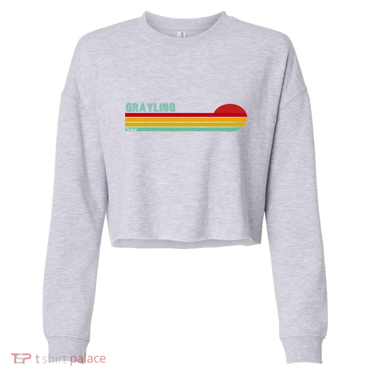 Grayling Michigan Cropped Pullover Crew