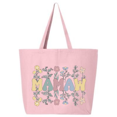 Groovy Mamaw Grandmother Flowers Mamaw Grandma 25L Jumbo Tote