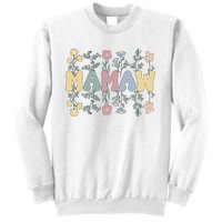 Groovy Mamaw Grandmother Flowers Mamaw Grandma Sweatshirt