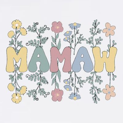 Groovy Mamaw Grandmother Flowers Mamaw Grandma T-Shirt