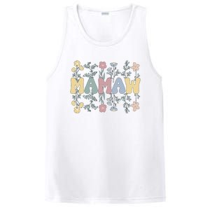 Groovy Mamaw Grandmother Flowers Mamaw Grandma PosiCharge Competitor Tank