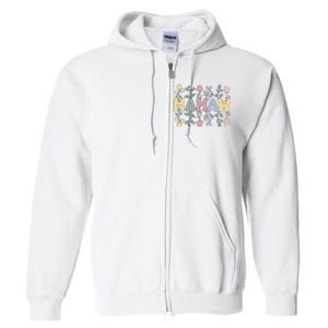 Groovy Mamaw Grandmother Flowers Mamaw Grandma Full Zip Hoodie