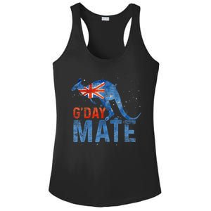 Gday Mate Gift Funny Australia And Kangaroo Gift Ladies PosiCharge Competitor Racerback Tank