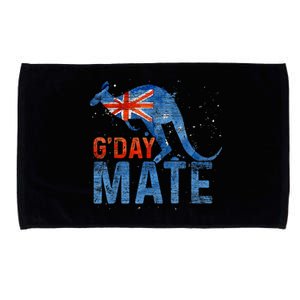 Gday Mate Gift Funny Australia And Kangaroo Gift Microfiber Hand Towel