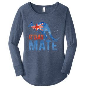 Gday Mate Gift Funny Australia And Kangaroo Gift Women's Perfect Tri Tunic Long Sleeve Shirt