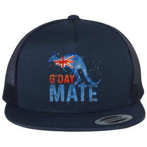 Gday Mate Gift Funny Australia And Kangaroo Gift Flat Bill Trucker Hat