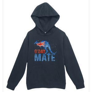 Gday Mate Gift Funny Australia And Kangaroo Gift Urban Pullover Hoodie