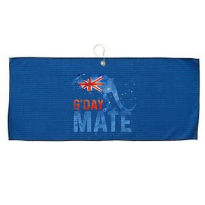 Gday Mate Gift Funny Australia And Kangaroo Gift Large Microfiber Waffle Golf Towel