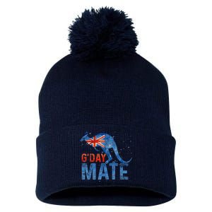 Gday Mate Gift Funny Australia And Kangaroo Gift Pom Pom 12in Knit Beanie