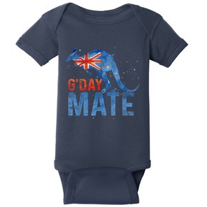 Gday Mate Gift Funny Australia And Kangaroo Gift Baby Bodysuit