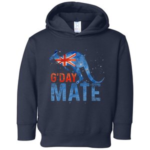 Gday Mate Gift Funny Australia And Kangaroo Gift Toddler Hoodie