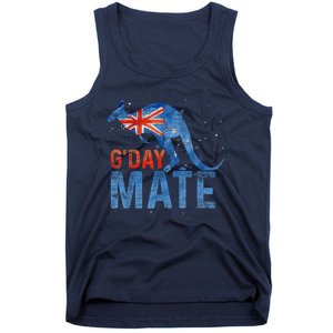 Gday Mate Gift Funny Australia And Kangaroo Gift Tank Top