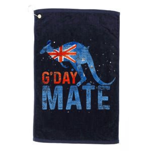 Gday Mate Gift Funny Australia And Kangaroo Gift Platinum Collection Golf Towel