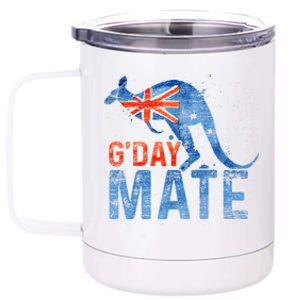 Gday Mate Gift Funny Australia And Kangaroo Gift 12 oz Stainless Steel Tumbler Cup