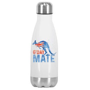 Gday Mate Gift Funny Australia And Kangaroo Gift Stainless Steel Insulated Water Bottle