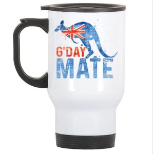 Gday Mate Gift Funny Australia And Kangaroo Gift Stainless Steel Travel Mug