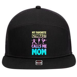 Gymnastics Mom Gift Mother Gift 7 Panel Mesh Trucker Snapback Hat