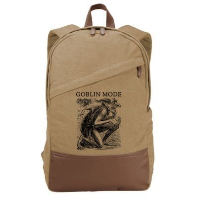 Goblin Mode Goblincore Vintage Aesthetic Cotton Canvas Backpack