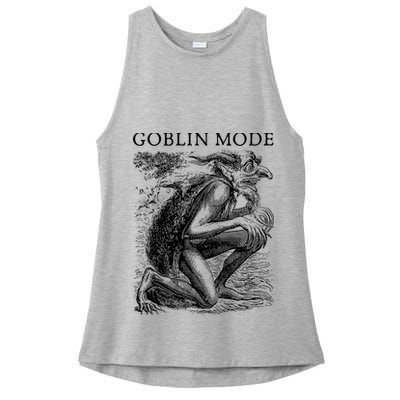 Goblin Mode Goblincore Vintage Aesthetic Ladies PosiCharge Tri-Blend Wicking Tank