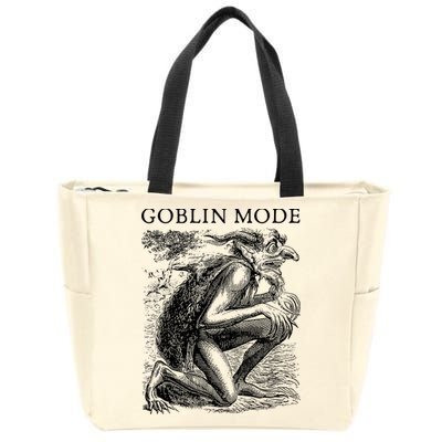 Goblin Mode Goblincore Vintage Aesthetic Zip Tote Bag