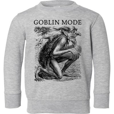 Goblin Mode Goblincore Vintage Aesthetic Toddler Sweatshirt