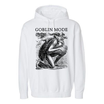 Goblin Mode Goblincore Vintage Aesthetic Garment-Dyed Fleece Hoodie