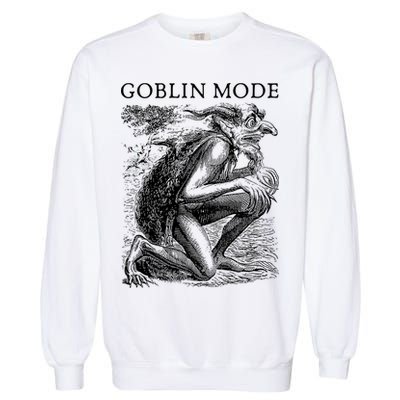 Goblin Mode Goblincore Vintage Aesthetic Garment-Dyed Sweatshirt