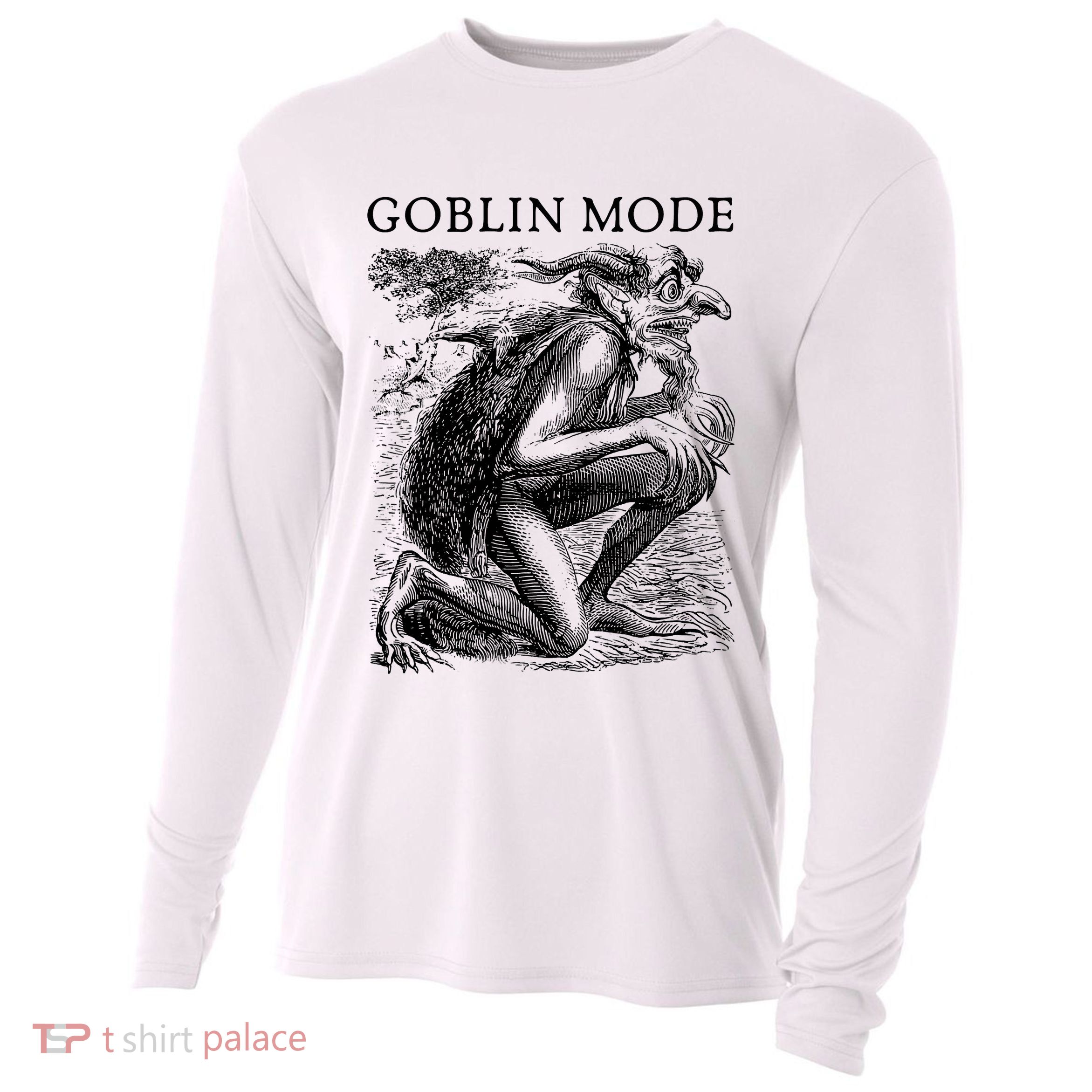 Goblin Mode Goblincore Vintage Aesthetic Cooling Performance Long Sleeve Crew
