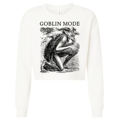 Goblin Mode Goblincore Vintage Aesthetic Cropped Pullover Crew