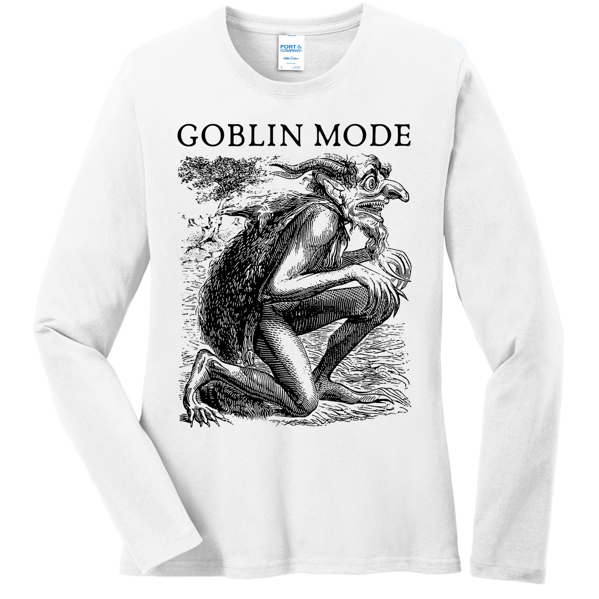 Goblin Mode Goblincore Vintage Aesthetic Ladies Long Sleeve Shirt