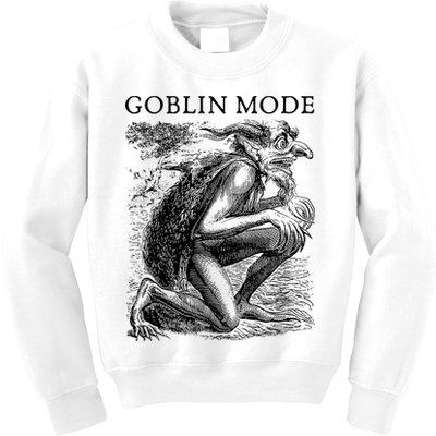 Goblin Mode Goblincore Vintage Aesthetic Kids Sweatshirt