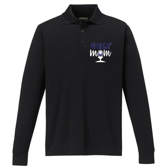 Golf Mom Gift For Mother's Day Performance Long Sleeve Polo