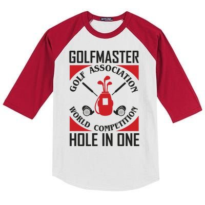 Golf Master Golf Association World Compettion Hold In One Kids Colorblock Raglan Jersey