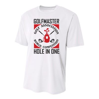 Golf Master Golf Association World Compettion Hold In One Youth Performance Sprint T-Shirt