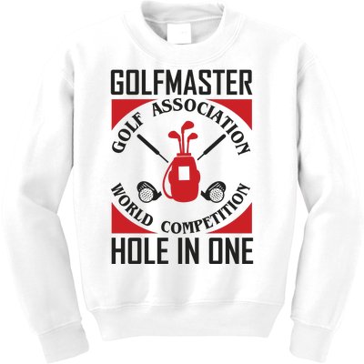 Golf Master Golf Association World Compettion Hold In One Kids Sweatshirt