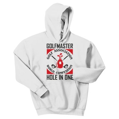 Golf Master Golf Association World Compettion Hold In One Kids Hoodie