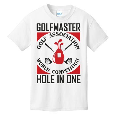 Golf Master Golf Association World Compettion Hold In One Kids T-Shirt